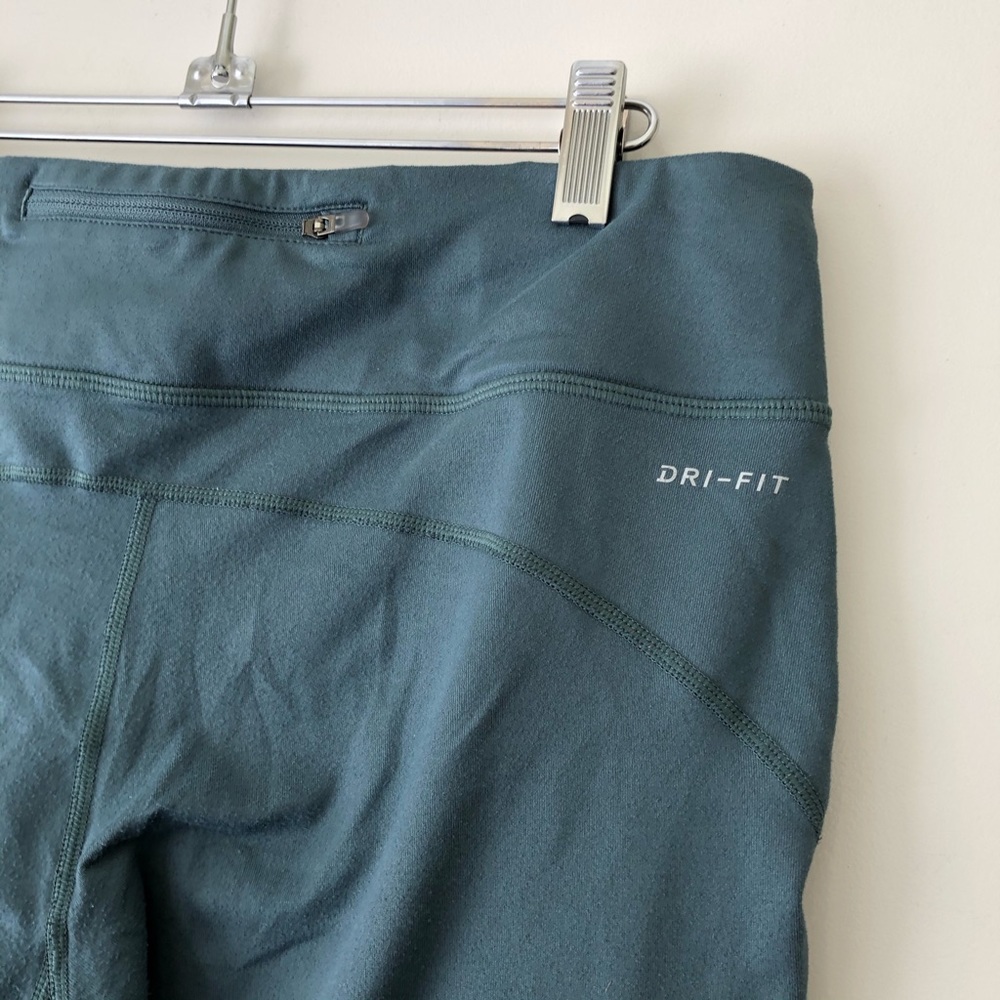 Nike Dri-fit Green Cropped Running Yoga Leggings - Picture 6 of 7